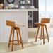 Mercury Row® Dery Swivel Bar & Counter Stool Wood in Brown | 28.5 H x 13.7 W x 14.9 D in | Wayfair 36D3BBFA6E214784ABFC4D596CAB31AB