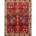 White 36 x 24 W in Indoor Area Rug - Bloomsbury Market Traditional Beige/Gray/Red Area Rug Polyester/Wool | 36 H x 24 W in | Wayfair