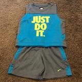 Nike Matching Sets | 18 Month Nike Tank Top & Shorts Outfit | Color: Blue/Gray | Size: 18mb