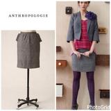 Anthropologie Skirts | Anthropologie Blue Robin Twilit Tweed Ruffle Skirt | Color: Black/White | Size: 8