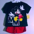 Disney Matching Sets | 2 Piece Set Mickey Mouse | Color: Black/Red | Size: 5b