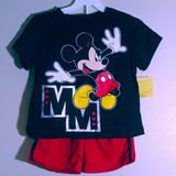 Disney Matching Sets | 2 Piece Set Mickey Mouse | Color: Black/Red | Size: 5b