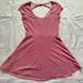 American Eagle Outfitters Dresses | American Eagle Open-Back Skater Dress | Color: Pink/Tan | Size: M