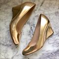 J. Crew Shoes | J. Crew Martina Metallic Wedges | Color: Gold | Size: 6.5