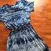 American Eagle Outfitters Dresses | American Eagle Tie Dye Dress. Blue. Cutout Waist | Color: Blue/White | Size: S