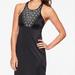 Athleta Dresses | Athleta Ibiza Geo High Neck Swim Dress 34b/C Black | Color: Black | Size: 34b/C