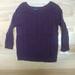 American Eagle Outfitters Sweaters | 3/4 Sleeve Light Sweater | Color: Purple | Size: Xs