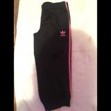 Adidas Pants & Jumpsuits | Adidas Sweatpants (Joggers) | Color: Black/Pink | Size: M