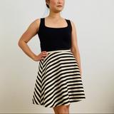 Anthropologie Skirts | Anthropologie Greylin Stripped Skirt, Size 2 | Color: Black/Cream | Size: 2