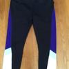Athleta Pants & Jumpsuits | Athleta Black Polyester Athletic Capri Leggings. M | Color: Black/Purple | Size: M