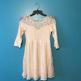 Free People Dresses | Free People Lace Dress | Color: Cream/White | Size: Xs
