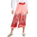 Free People Pants & Jumpsuits | Free People Pink Floral Cropped Pants | Color: Pink/Red | Size: Xs