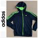 Adidas Jackets & Coats | Adidas Sport Essentials Climalite Zipper Hoodie | Color: Black/Yellow | Size: 13-14