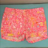 Lilly Pulitzer Shorts | Lilly Pulitzer Callahan Shorts | Color: Pink/Yellow | Size: 0