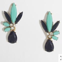 J. Crew Jewelry | *Firm *J. Crew Teal Navy Blue Statement Earrings | Color: Blue/Green | Size: Os