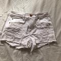 American Eagle Outfitters Shorts | American Eagle Super Stretch X Ripped Jean Shorts | Color: White | Size: 0