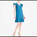 J. Crew Dresses | J Crew Azure Blue Ruffle Sleeve V Neck Tank Dress | Color: Blue | Size: 00
