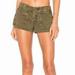 Free People Shorts | Free People Cora Button Front Shorts In Moss | Color: Green | Size: 24