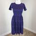Lularoe Dresses | Lularoe Xs Purple Navy Blue Dress Geo Amelia | Color: Blue/Purple | Size: Xs