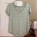 American Eagle Outfitters Tops | American Eagle Soft And Sexy T-Shirt Size Xs | Color: Green/White | Size: Xs