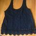 American Eagle Outfitters Tops | American Eagle Black Lacecroquet Tank | Color: Black | Size: S