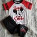 Disney Matching Sets | Mickey Mouse Shirt/Pants Set | Color: Black/Red | Size: 4tb