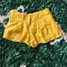 Anthropologie Shorts | Anthropologie Yellow Silk Dress Shorts | Color: Gold/Yellow | Size: 6