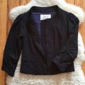 Anthropologie Jackets & Coats | Anthro 2 Cartonnier Black Peplum Blazer Hook + Eye | Color: Black | Size: 2