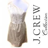 J. Crew Dresses | J Crew Gold Dress | Color: Cream/Gold | Size: 4