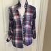 American Eagle Outfitters Tops | American Eagle Plaid Shirt | Color: Blue/Red/White | Size: Xs