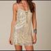 Free People Dresses | Intimate Free People Mini Dress,Size M | Color: Gold | Size: M