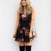 American Eagle Outfitters Dresses | American Eagle Velvet Floral Slip Dress | Color: Black | Size: S