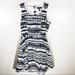 Jessica Simpson Dresses | Jessica Simpson Sleeveless Open Back Printed Dress | Color: Black/Cream | Size: 11/12