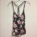 American Eagle Outfitters Tops | American Eagle Super Soft Black Floral Tank | Color: Black/Pink | Size: M