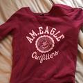American Eagle Outfitters Tops | American Eagle Crewneck | Color: Red | Size: S