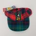 Disney Accessories | 1990's Disney Mickey Mouse Plaid Letterman Hat. | Color: Green/Red | Size: Osbb