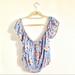 American Eagle Outfitters Tops | American Eagle Off The Shoulder Top - Size S | Color: Blue | Size: S
