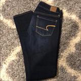 American Eagle Outfitters Jeans | American Eagle Dark Wash Skinny Jeans | Color: Blue | Size: 4