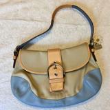 Coach Bags | Blue And Tan Coach Hamptons 1816 Handbag | Color: Blue/Tan | Size: Os
