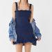 Urban Outfitters Dresses | *New* Urban Outfitters Demin Scrunch Mini Dress | Color: Blue | Size: 2