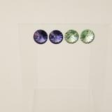 Free People Jewelry | 2 Pairs Swarovski Element Crystal Stud Earrings | Color: Green/Purple | Size: 8mm