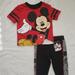 Disney Matching Sets | Disney Mickey Mouse Shirt And Pants Set | Color: Black/Red | Size: 12mb