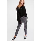 Free People Jeans | Free People Embroidered Floral Jeans | Color: Black/Gray | Size: 24