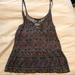 American Eagle Outfitters Tops | Aeo Floral Lace Up Tank | Color: Blue | Size: M