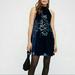 Free People Dresses | Free People Jill’s Sequin Swing Dress Nwt | Color: Blue/Red | Size: Xs