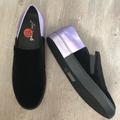 Free People Shoes | Free People Varsity Slip On Sz 10 | Color: Black/Purple | Size: 10