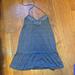 American Eagle Outfitters Dresses | Aeo Tie Halter Gray Dress Size Medium With Design | Color: Gray/Purple | Size: M