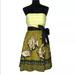 Anthropologie Dresses | Anthropologie Strapless Dress Size 0 Yellow Black | Color: Green/Yellow | Size: 0