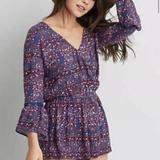 American Eagle Outfitters Other | American Eagle Boho Romper Sz Md | Color: Blue/Purple | Size: Md