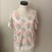 Anthropologie Tops | Anthropologie Pink And Gold Rose Top | Color: Gold/Pink | Size: Xs